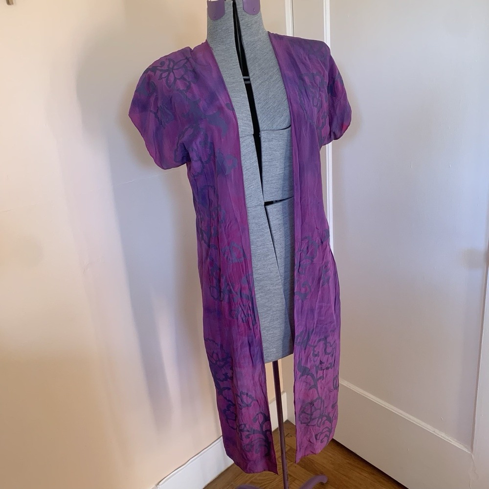 Art Scarf & Top 100% Silk Hand Dyed Printed & Rolled Shall Multipurpose Wear